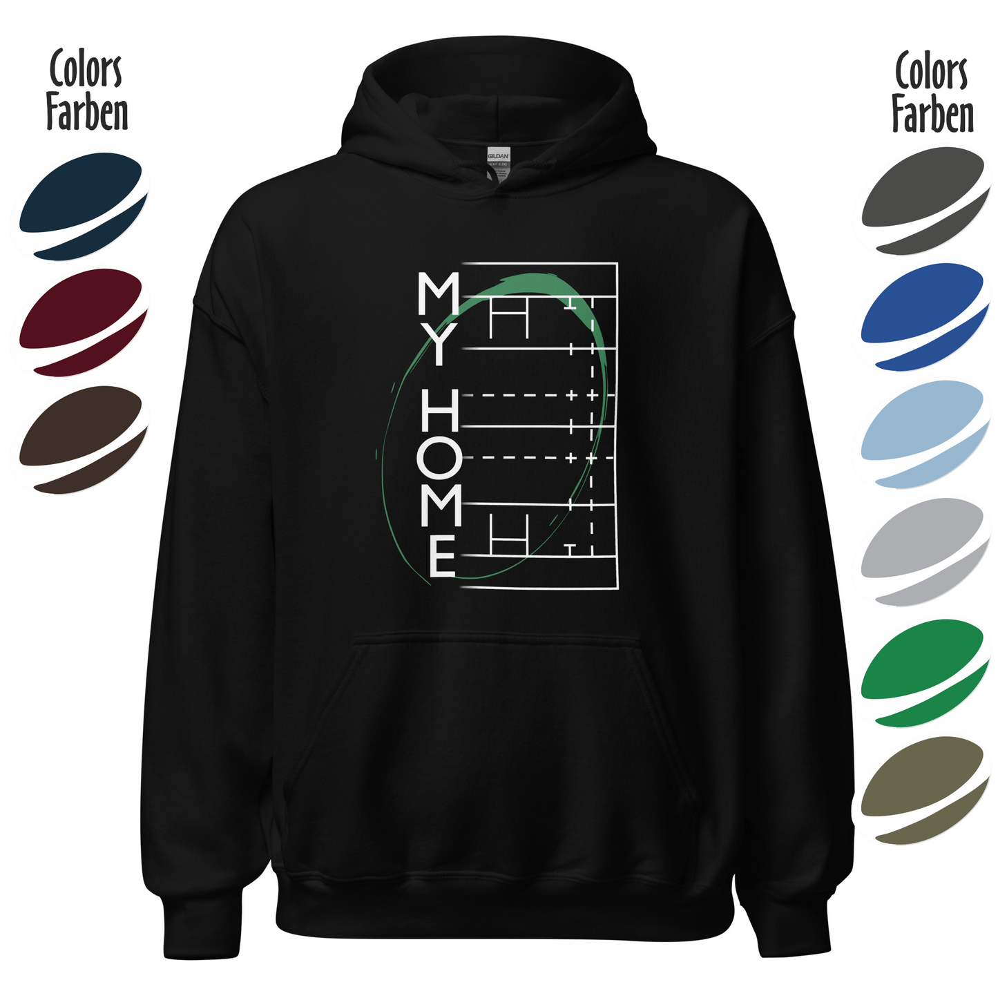 "My Home" Rugby Fan Hoodie