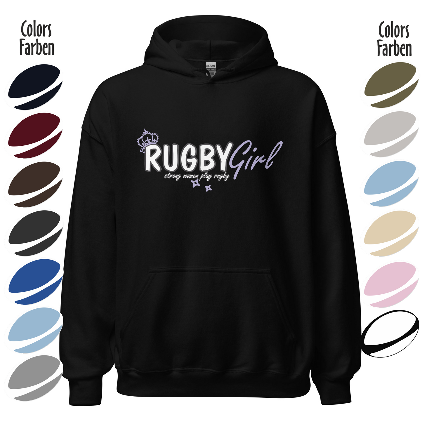 "Rugby girl" Rugby Fan Hoodie