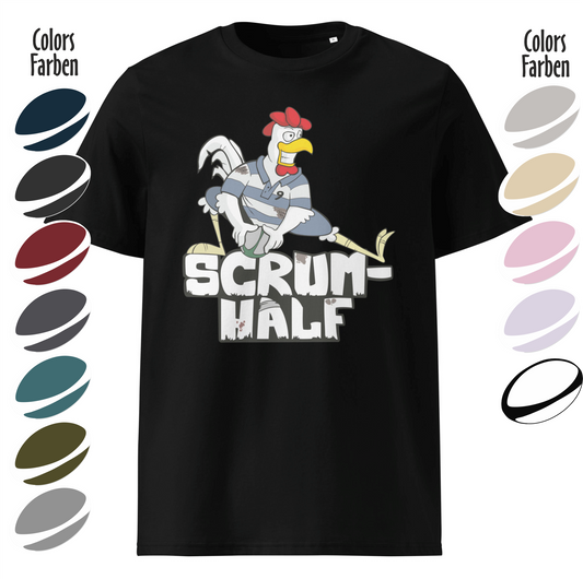 "Srum-Half" Rugby Fan Bio-Baumwoll-T-Shirt