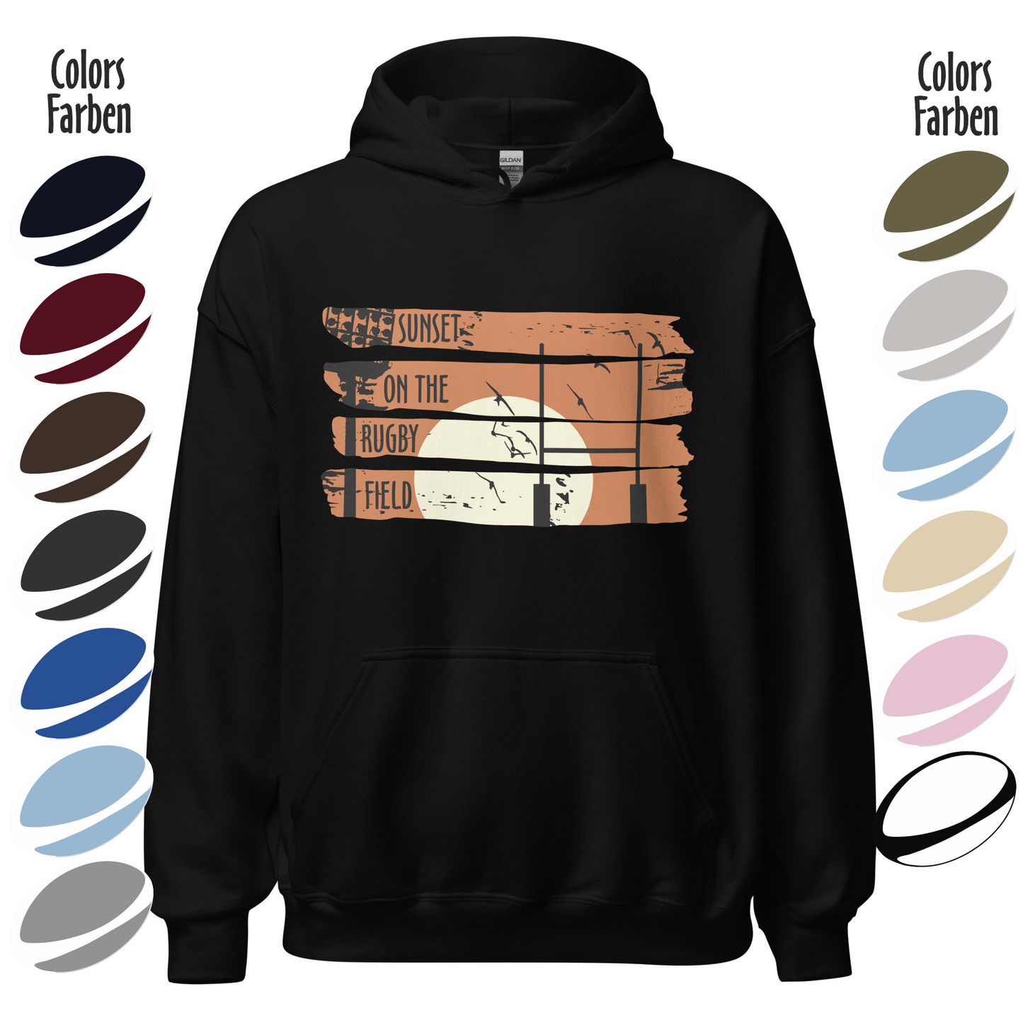 "Sunset" Rugby Fan Hoodie