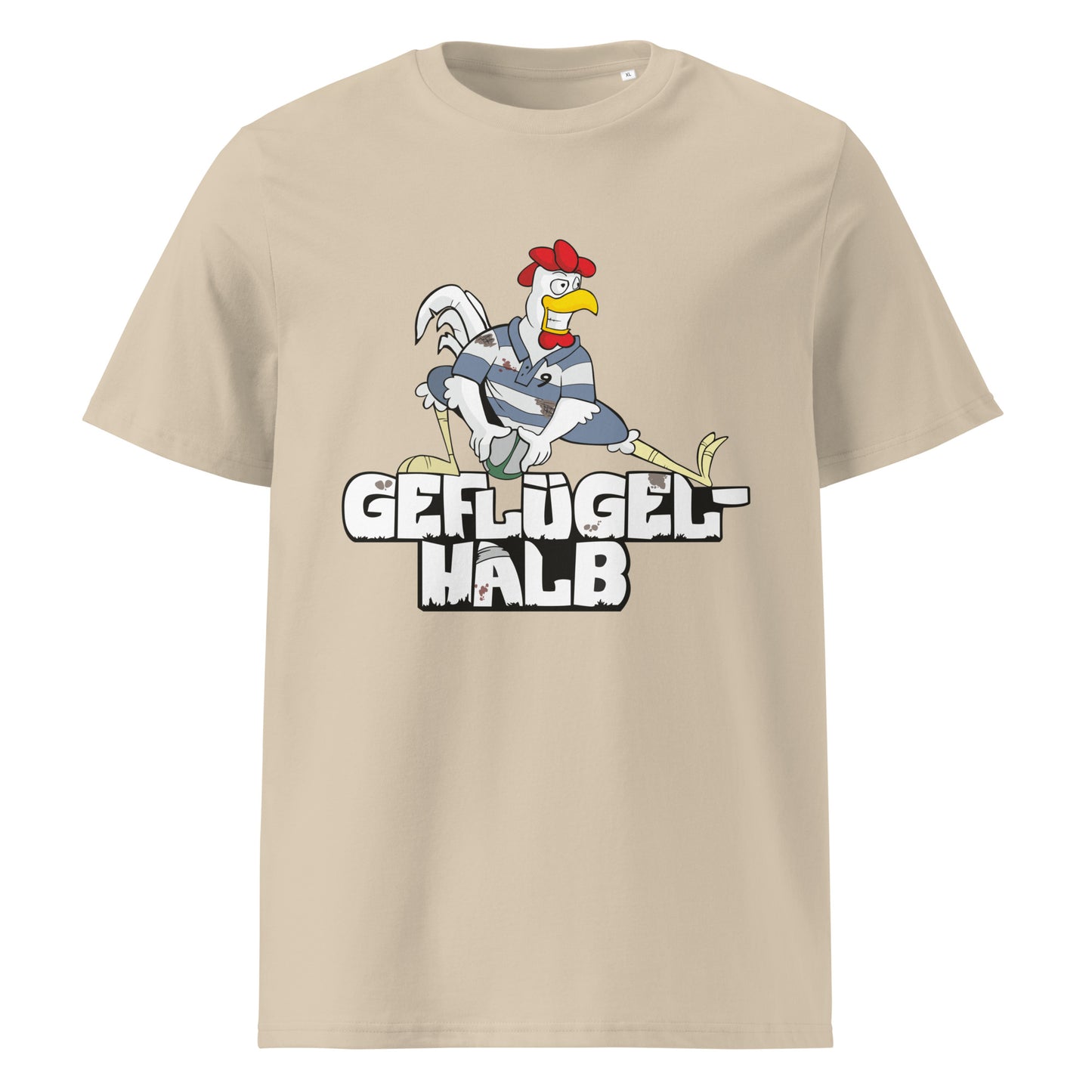 "Geglügel-Halb" Bio-Baumwoll-T-Shirt