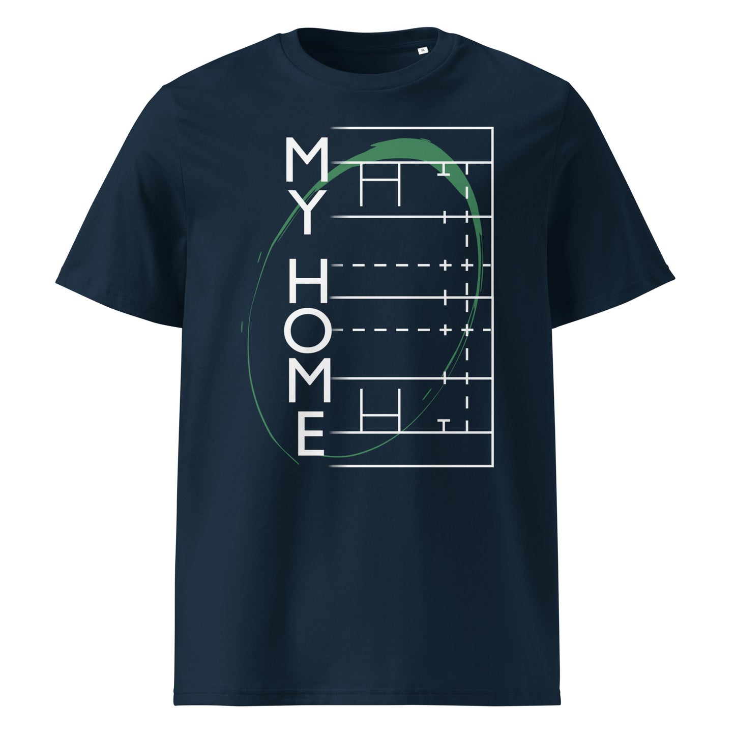 "My Home" Rugby Fan Bio-Baumwoll-T-Shirt