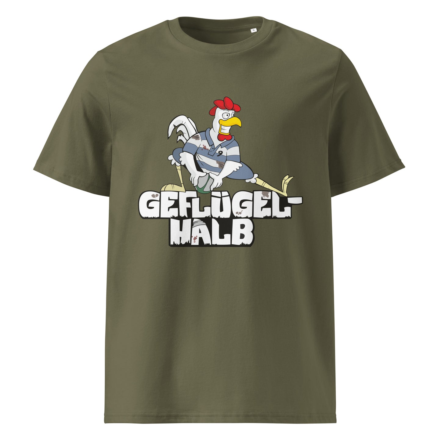 "Geglügel-Halb" Bio-Baumwoll-T-Shirt