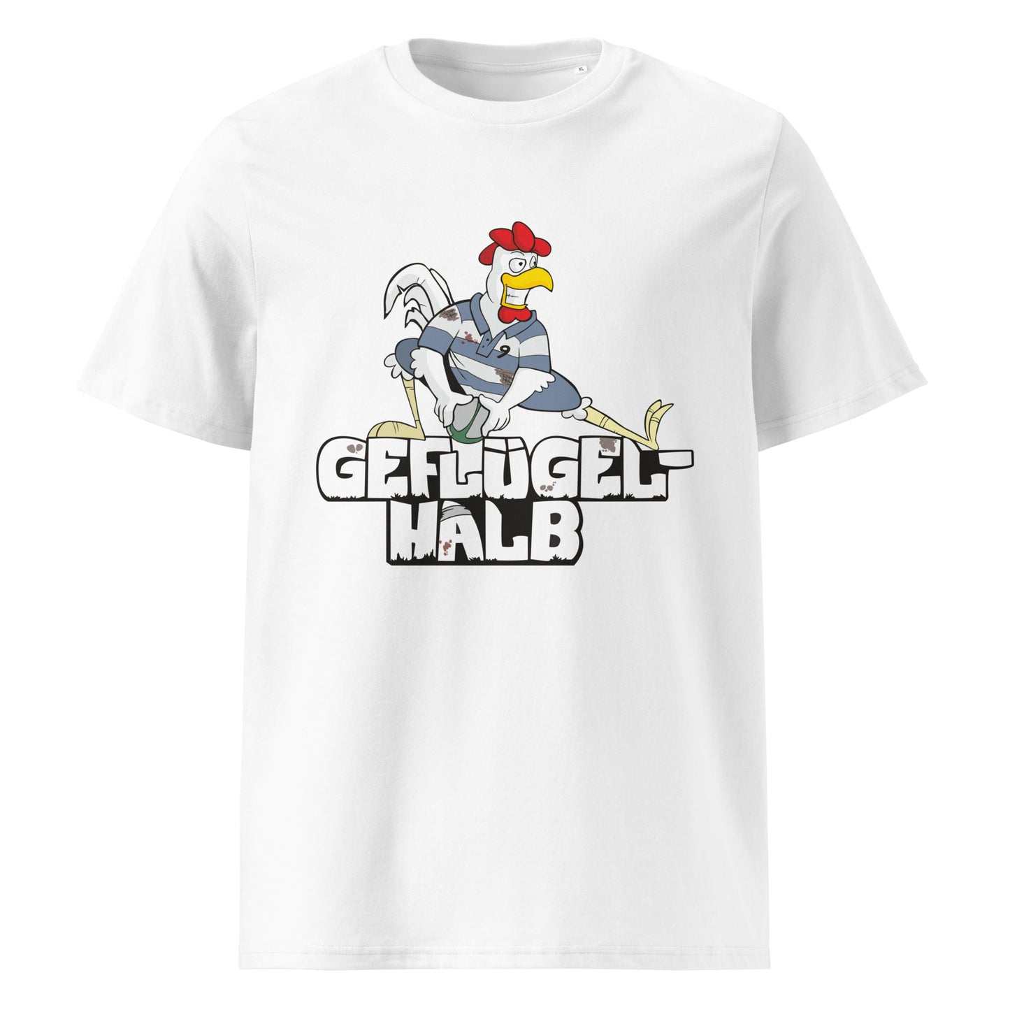 "Geglügel-Halb" Bio-Baumwoll-T-Shirt